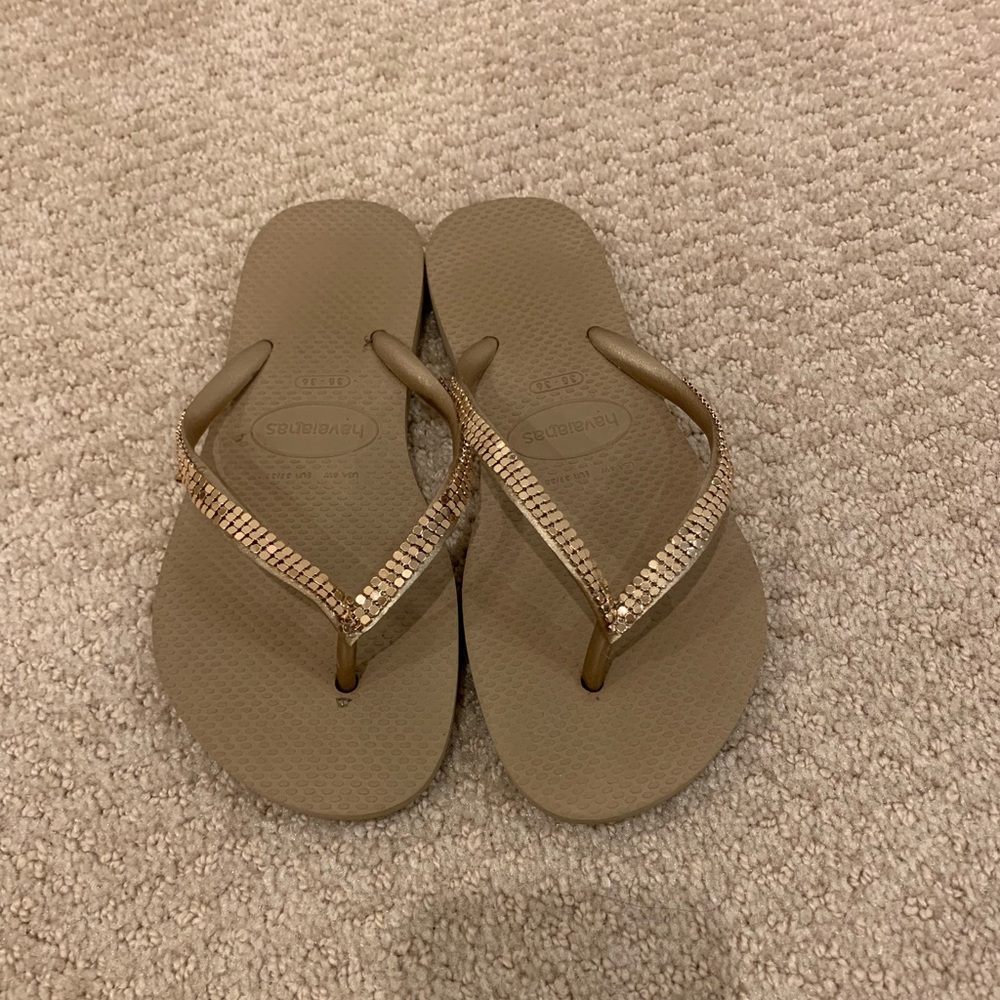 Sequined Havanas size 35-36